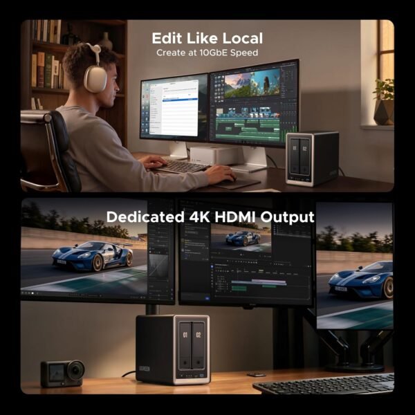3 UGREEN DXP2800 GT NAS for Smart Home Enthusiasts, Creators & Freelancers
