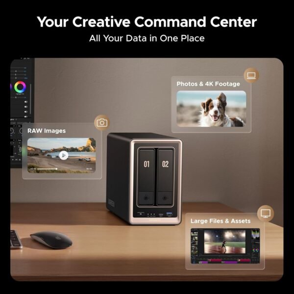 5 UGREEN DXP2800 GT NAS for Smart Home Enthusiasts, Creators & Freelancers