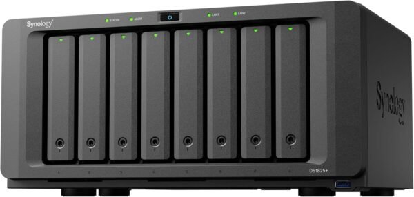Synology DS1825+ Enterprise Video Production & Storage - Scale to 360TB, 25GbE Speed & Mission-Critical Reliability (8-Bay Diskless NAS)